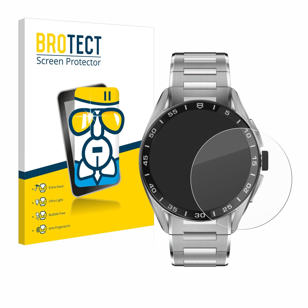 Screenprotector voor TAG Heuer Connected Calibre E4 (45 mm) Beschermglas transparant