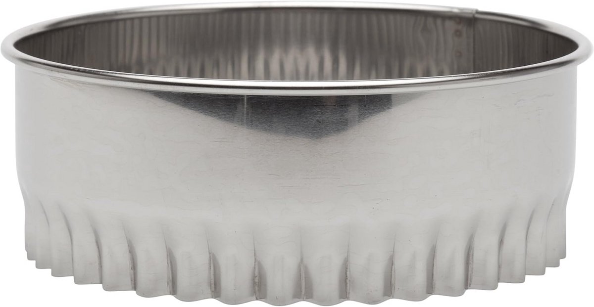 Ronde RVS Uitsteker 11,4 cm - Professionele Koekjesvorm in Roestvrij Staal