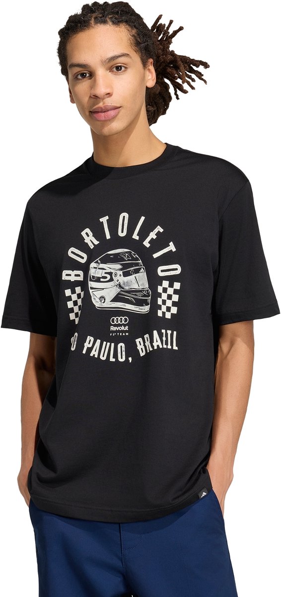 Adidas Performance Audi Revolut F1 Team Gabriel Bortoleto Graphic Ii T-Shirt Heren Zwart