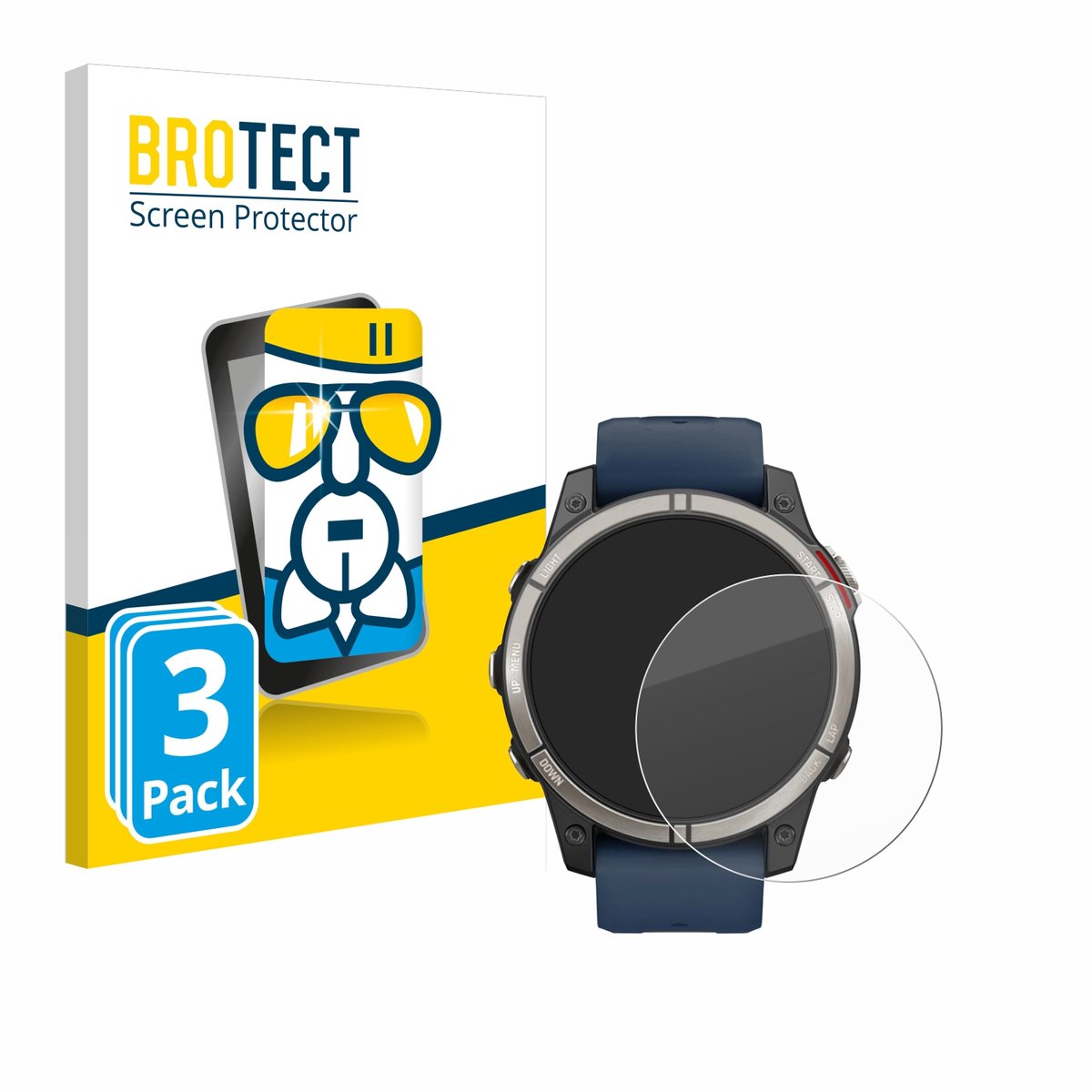 Screenprotector 3 Stuks voor Garmin quatix 7 Pro Beschermglas transparant