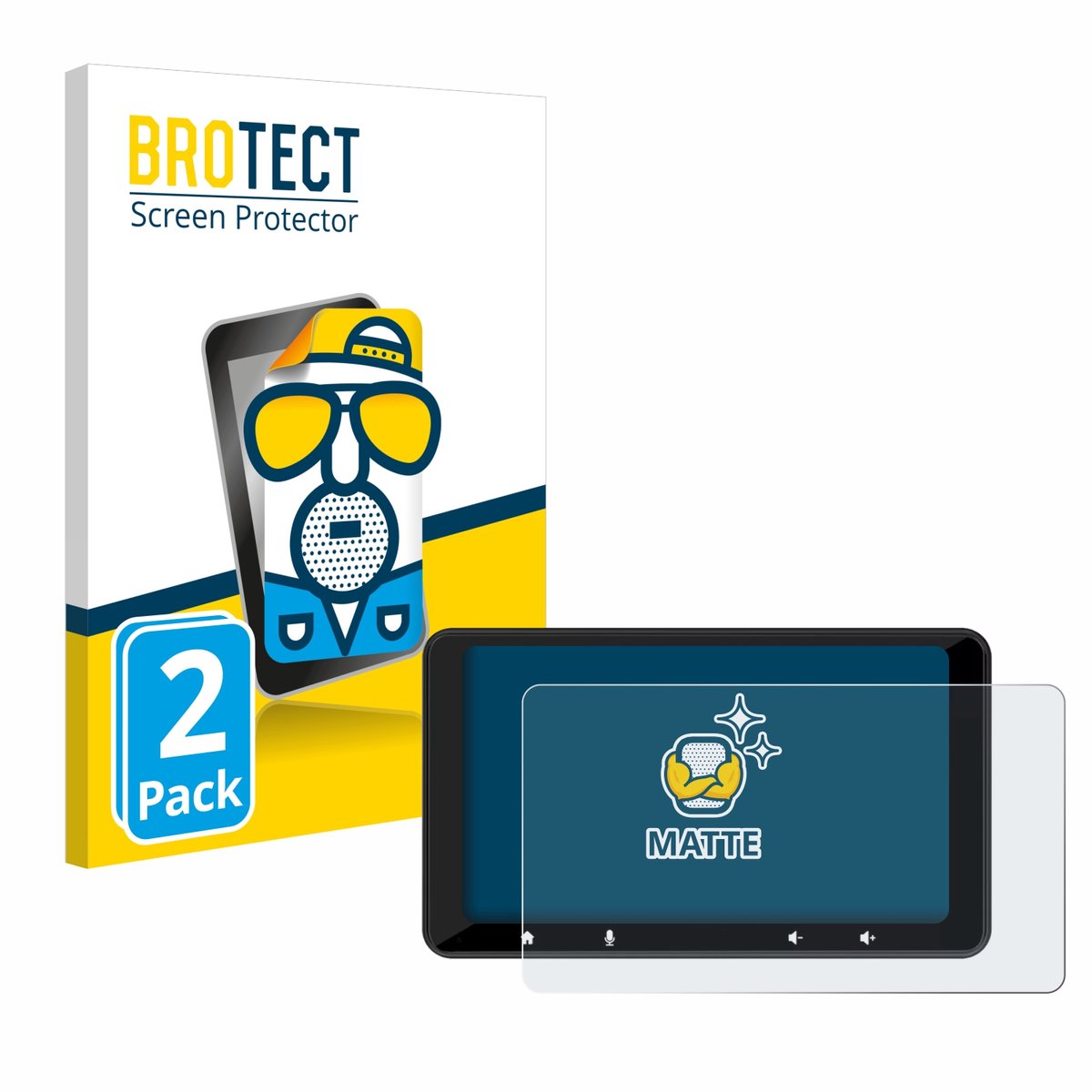 BROTECT - Screenprotector voor Carpuride W708 Pro 7" - Folie Beschermfolie matte 2 Stuks