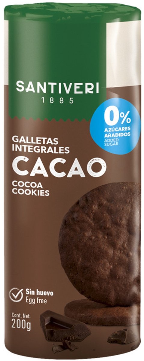 Cacao-spijsverteringskoekjes 200 g|Digestive Cocoa Cookies 200 g|Biscuits digestifs au cacao 200 g