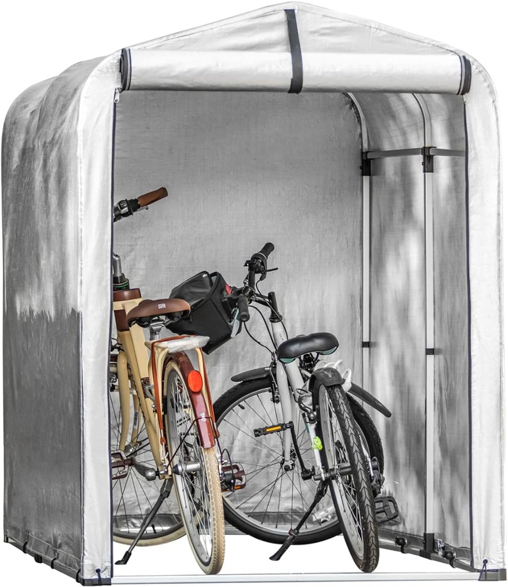 GTB® Fietsenberging - Fietsenstalling - Fietsenhok - Zilver - 176cm x 120cm x 163cm