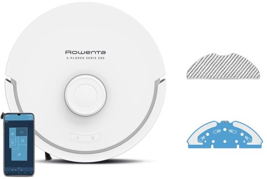 Rowenta X-Plorer Serie 280 RR88H7 - Robotstofzuiger - 8.000 Pa - Anti-klit technologie - Navigatie - Stofzuigen en dweilen