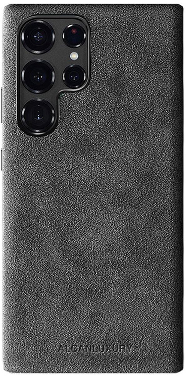 Alcanluxury Alcantara telefoonhoesje geschikt voor Samsung Galaxy S24 Ultra - Space Grey