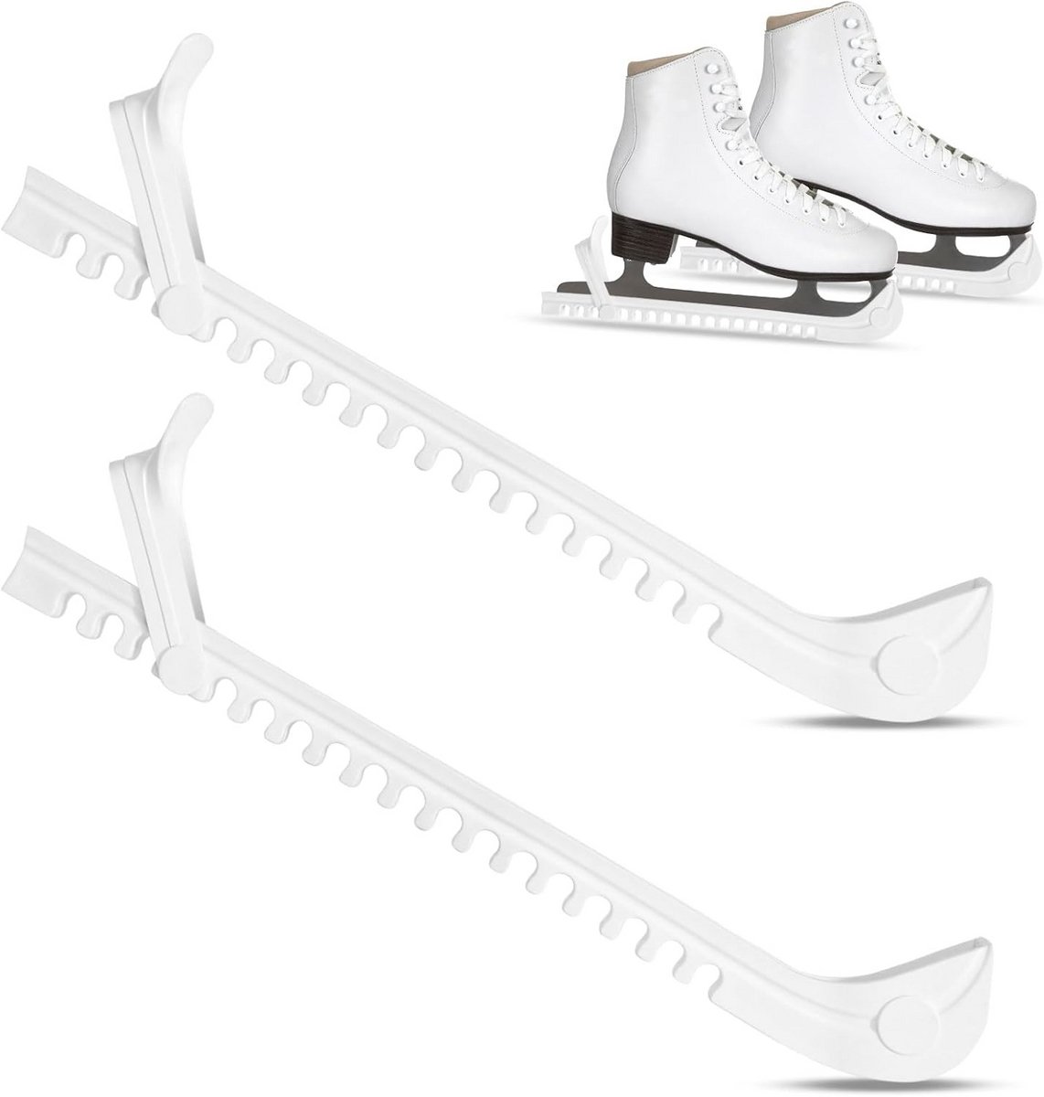 Verstelbare Ijsschaats Beschermer Wit voor Kunstschaatsen