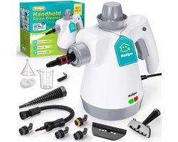 Rolipo Handstoomreiniger 11-in-1 – 135°C Hete Stoom, 3,5 Bar – Keuken, Voegen, Badkamer – 440 ml Tank – Veiligheidsslot – Wit