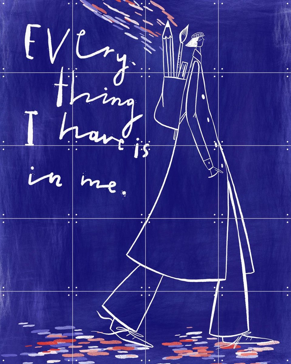 IXXI Me, Gozde - 80 x 100 cm - Gratis ophangtool - Grote wanddecoratie en posters - Illustraties, Line art, Speels, Grafisch Ontwerp, Café