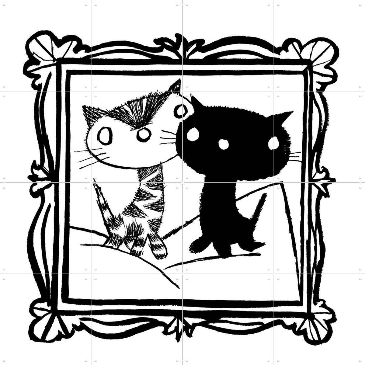 IXXI Pim & Pom 14, Fiep Westendorp - 80 x 80 cm - Gratis ophangtool - Grote wanddecoratie en posters - Illustraties, Kinderkamer, Babykamer, Baby