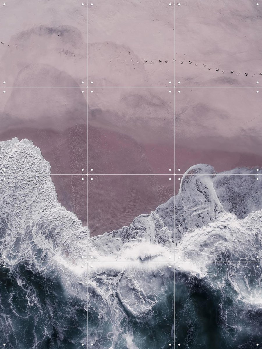 IXXI Aerial Sands of Lavender, Ingrid Beddoes - 60 x 80 cm - Gratis ophangtool - Grote wanddecoratie en posters - Abstract, Fotografie, Woonkamer