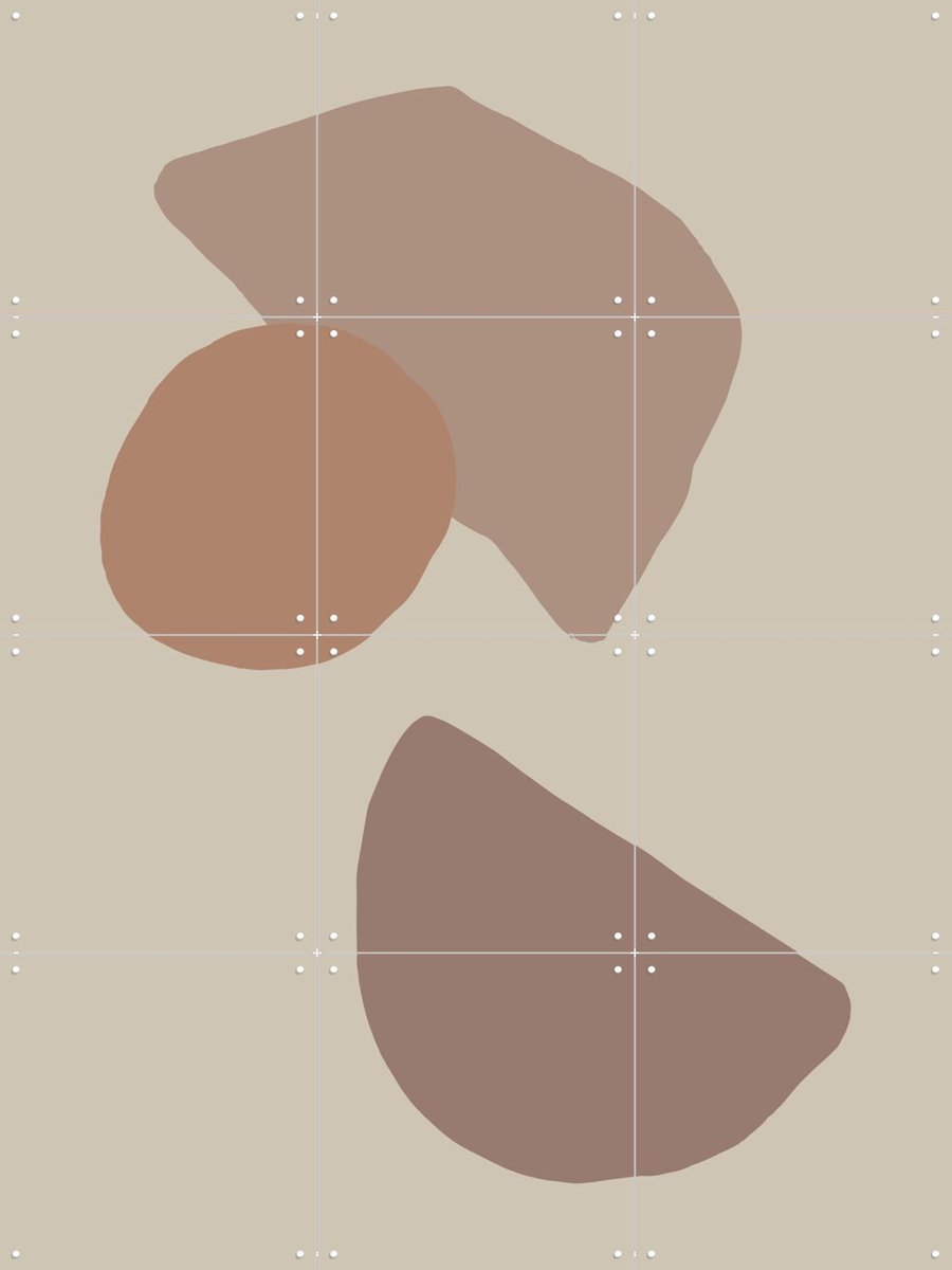 IXXI Mocha, Various - 60 x 80 cm - Gratis ophangtool - Grote wanddecoratie en posters - Minimalisme, Geometrische Kunst, Grafisch Ontwerp, Abstract