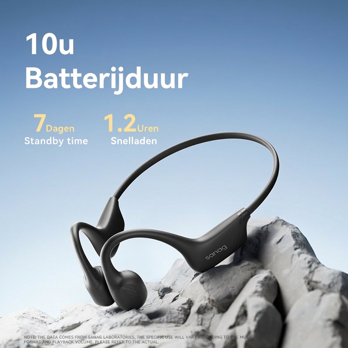 Bone Draadloze Sport Hoofdtelefoon met Microfoon - - afbeelding 3