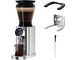 Norvia - Koffiemolen Elektrisch - Conische Braammolen - 48 Verstelbare Instellingen - Barista - Afneembare Houder - Espresso - Koffie