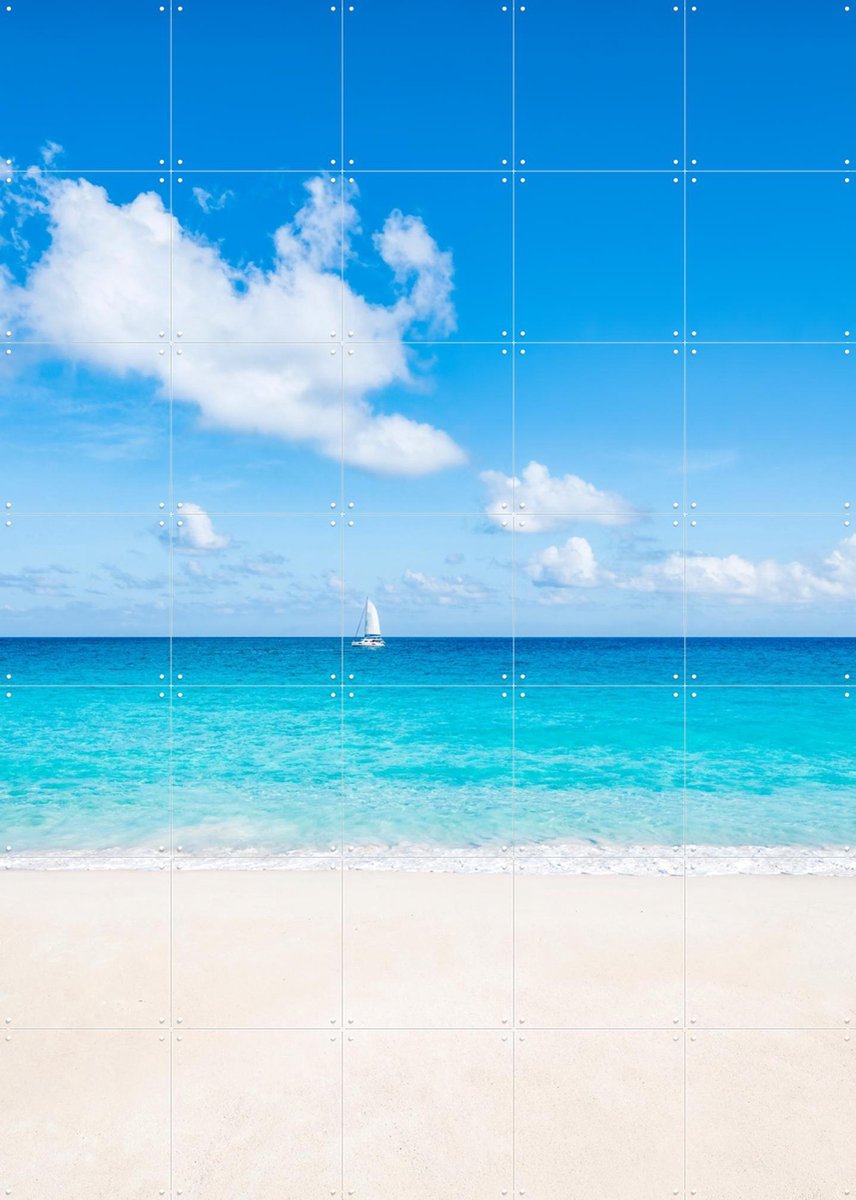 IXXI Anse Georgette - Seychelles, Jan Becke - 100 x 140 cm - Gratis ophangtool - Grote wanddecoratie en posters - Kleurrijk, Fotografie, Zomer
