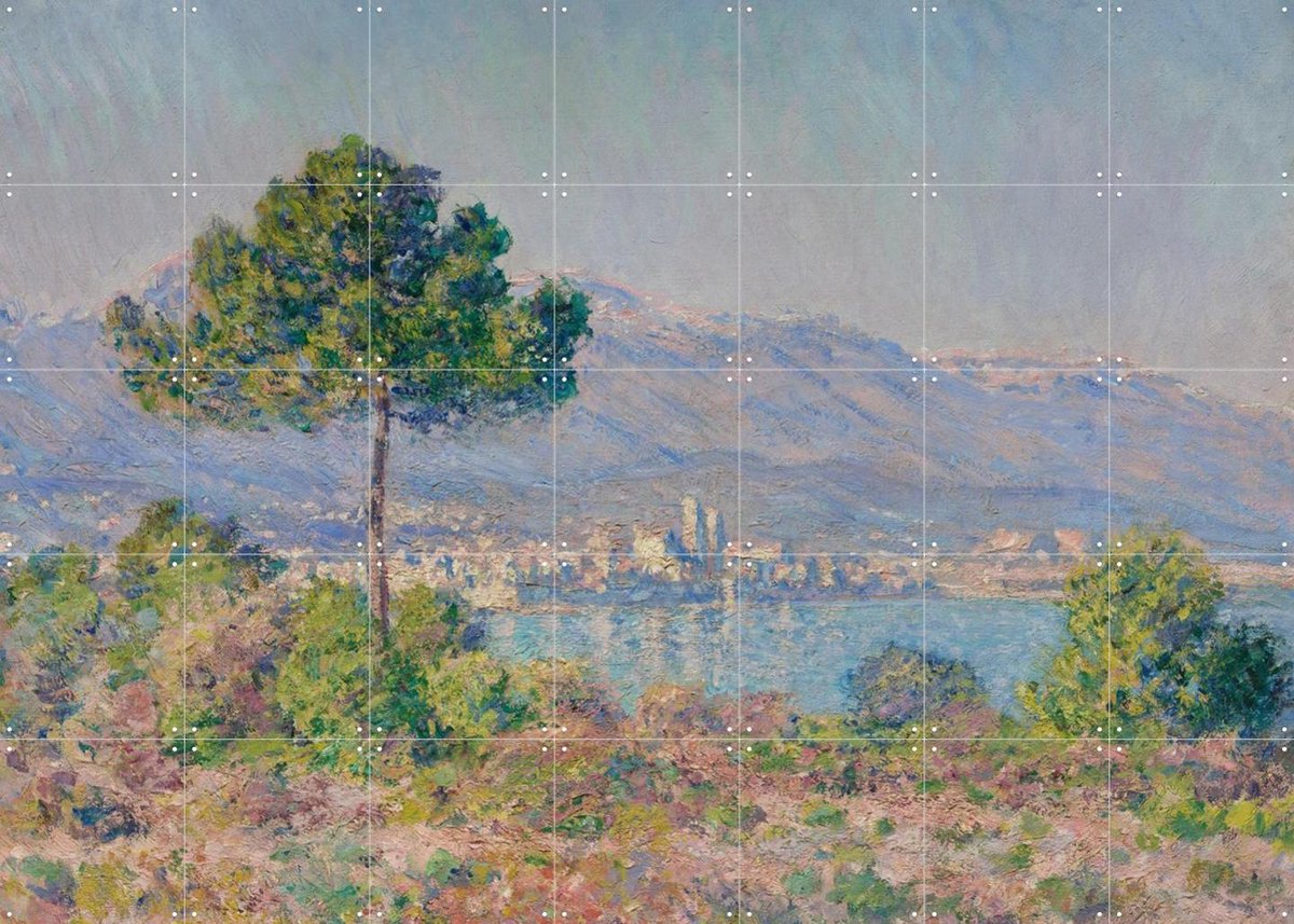 IXXI Antibes Seen From the Plateau Notre-Dame, Claude Monet & Museum of Fine Arts Boston - 140 x 100 cm - Gratis ophangtool - Grote wanddecoratie en