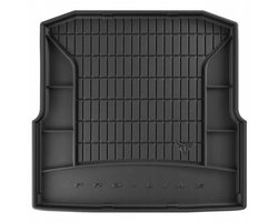 Premium Rubberen Kofferbakmat met Organizer Functie - Geschikt voor SKODA Octavia III Combi (2013-2020) - Versie zonder zij-nissen - Hoogwaardig TPE - Geurloos - Zwart