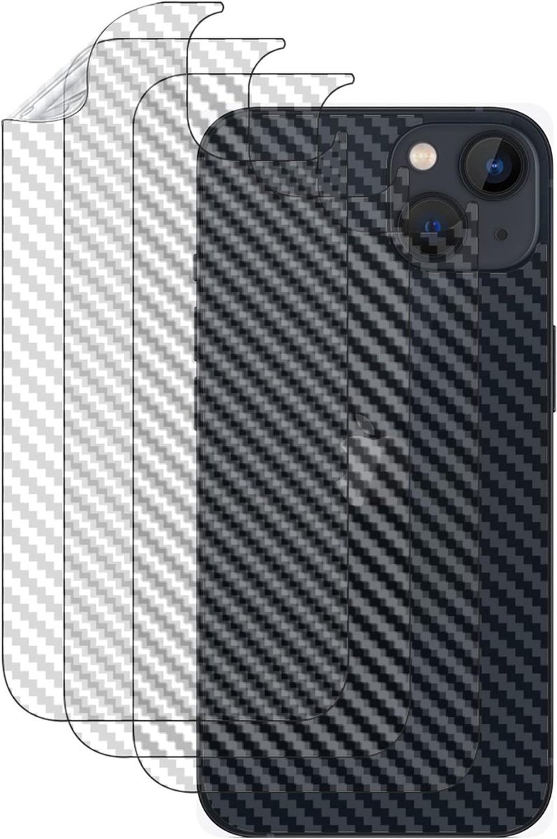 Compatibele rugbeschermers voor smartphones - 4 stuks set - Slim ontwerp - Transparant - Zacht siliconen - Krasbestendig - Anti-vingerafdruk - Geschikt voor diverse modellen