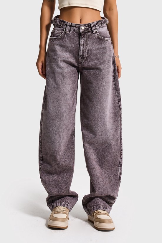 It's Basic - SKATER MID RISE JEANS - GRAY
