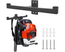 Backpack Blower Rack Wall Mounted Metal Leaf Blower Hanger Sprinkler Holder Multifunctional Storage Rack for Chainsaw, Hedge Trimmer, Garden Tools, Garage, Gazebo