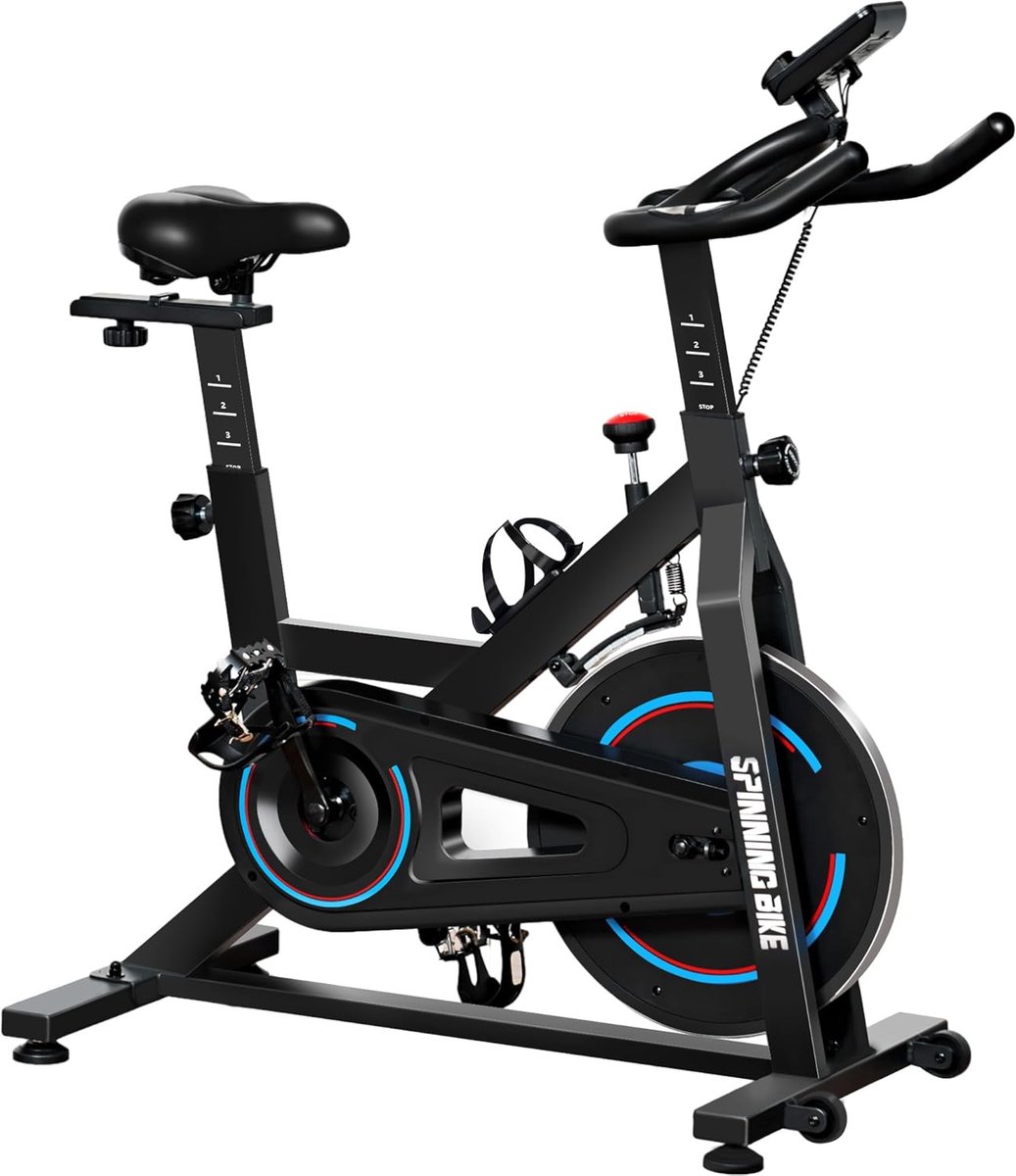 Hometrainer met Magnetische Weerstand, In Hoogte Verstelbaar tot 120 kg