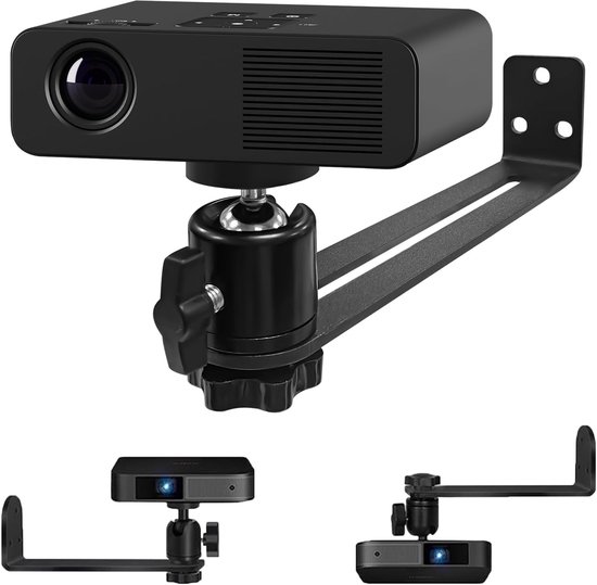 Verstelbare projector wandsteun 360° draaibaar kogelgewricht metalen muurbeugel 1/4 inch schroefdraad