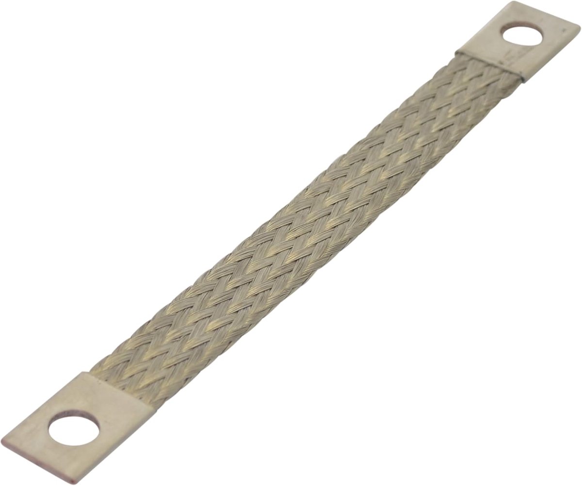Flexibele Aardingskabel 10mm² Koper Massaband 250mm - Batterij & Motorkabel