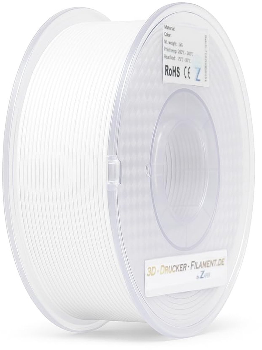 3D Printer Filament - PETG Materiaal - Modelbouw - Verzending vanuit Duitsland - 1.75mm 1kg - Wit