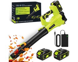 Trimmex Accu Bladblazer 20V – blazer - luchtsnelheid 260 km/u - extra krachtige 2x 4.0Ah accu - Groen