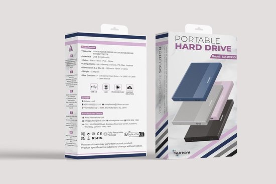 Draagbare Externe Harde Schijf 1TB USB 3.0 Geheugenuitbreiding voor PC, Laptop en Gameconsoles — afbeelding 5