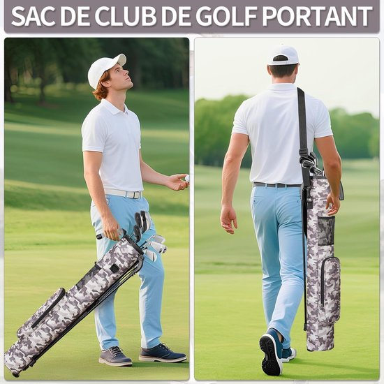 Lichte Golftas met Standaard (120 cm) - Draagbaar met Voet en Verstelbare Banden van Merkloos — afbeelding 2
