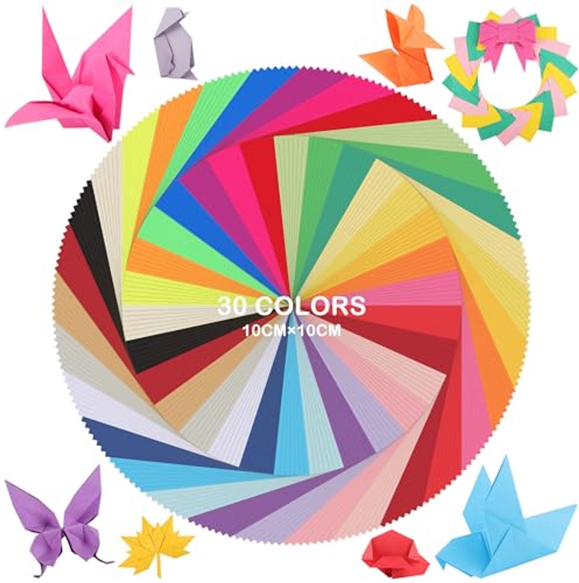 Ultiluxe® Origami Papier - 210 Vellen - Vouwpapier - Knutselpapier - 10 x 10 cm - 30 Kleuren - Dubbelzijdig - Multi