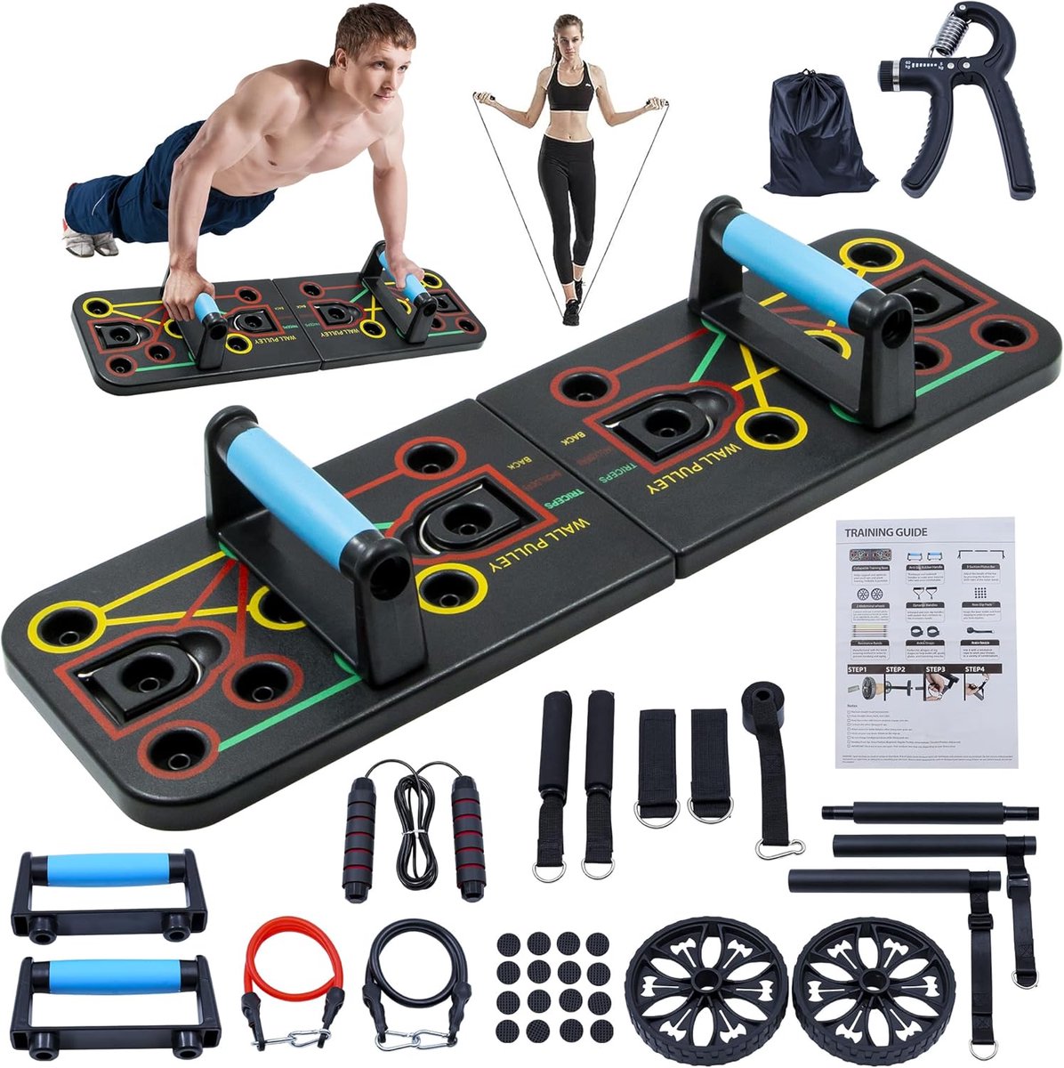 Draagbare 20-in-1 Push-Up Bord & Thuisfitness Set voor Krachttraining