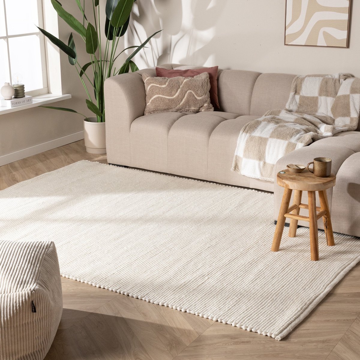NATURL. Wollen vloerkleed - Feline Wit - 280x380cm