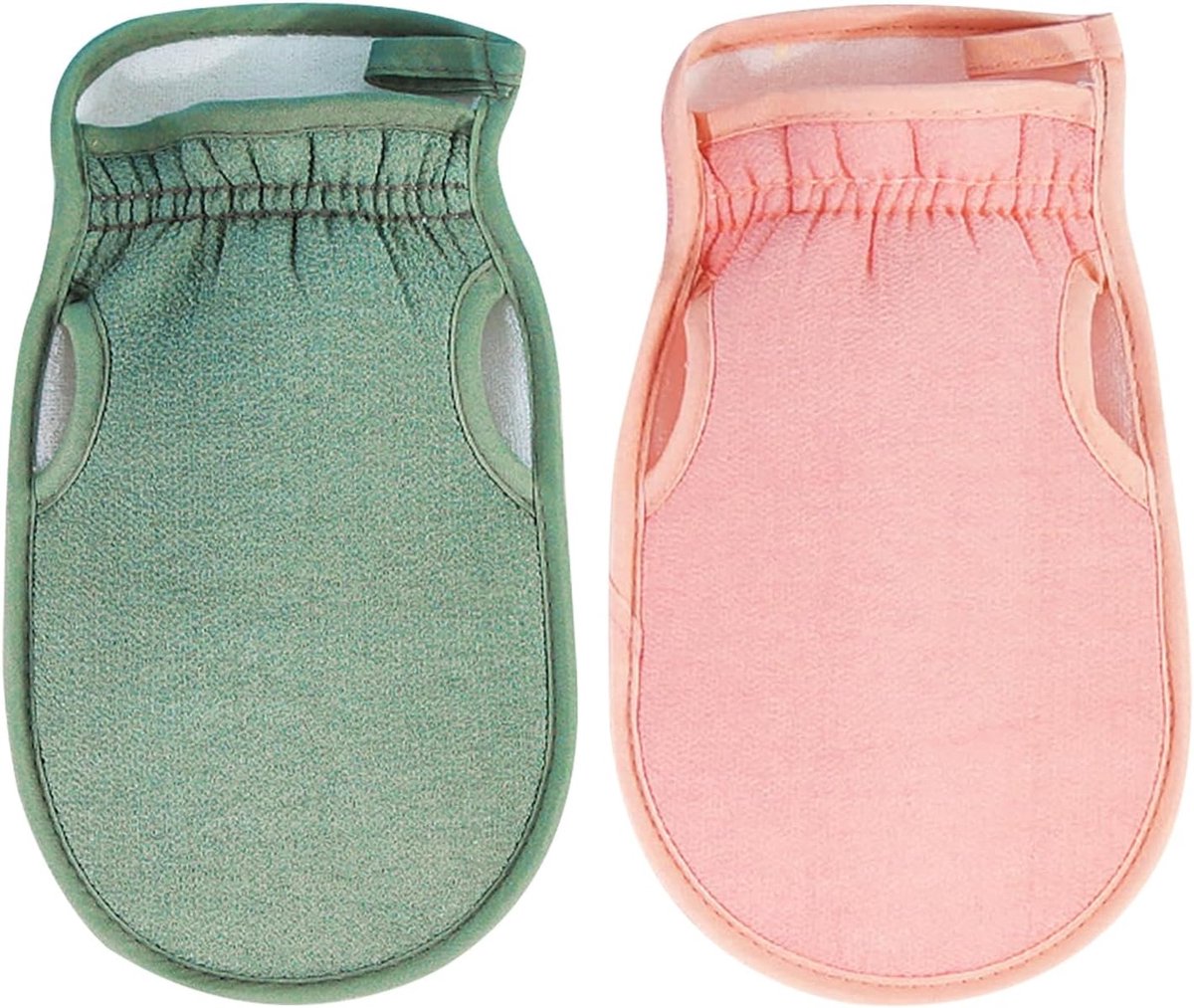 2 Stuks Exfoliërende Douche Handschoenen – Diepe Lichaamsscrub voor Zachte Huid
