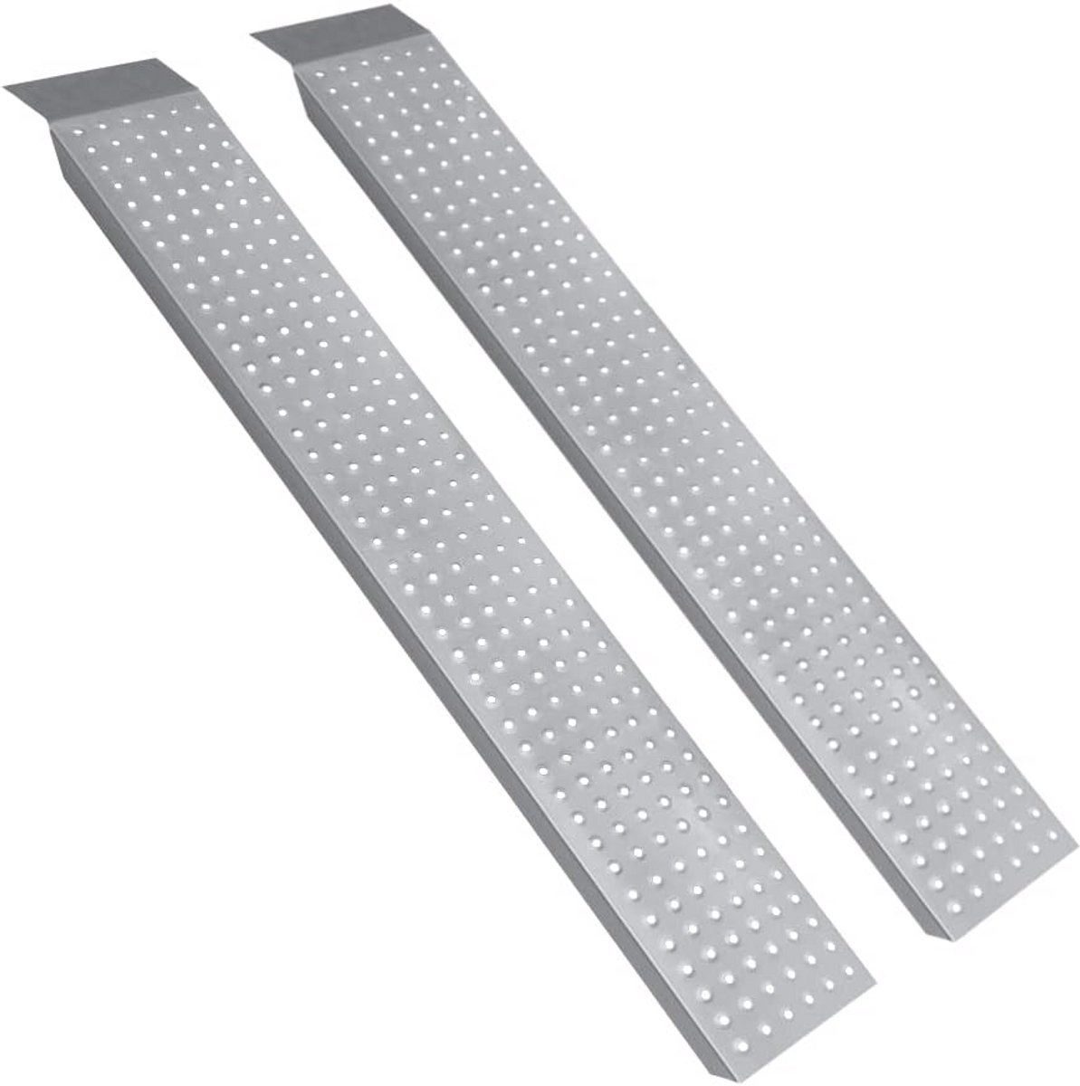 Set van 2 Oprijplaten 400 kg - Verzinkt Staal Laadramp Antislip voor Aanhangwagen, Auto en Motor