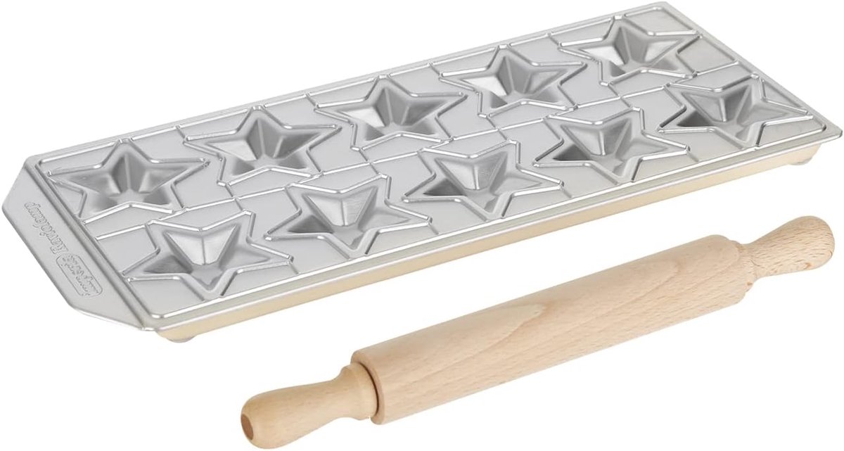 Ravioli Vormpakket met Deegroller voor 10 Stuks Stelline