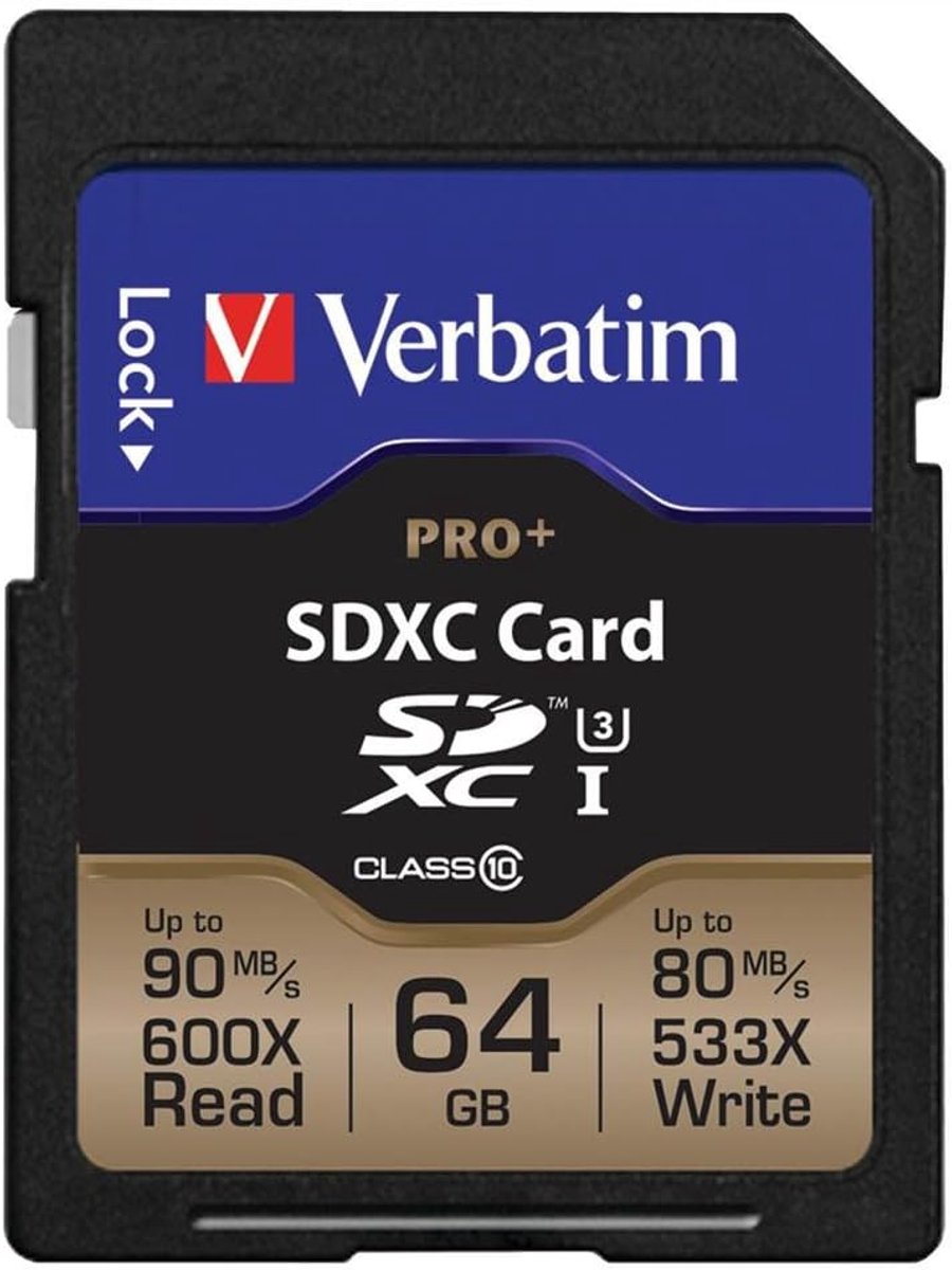 Geheugenkaart 64 GB - SD Kaart Opslag - Digitale Foto's Opslaan - Compact Formaat - 3.18 cm Lengte - Zwart