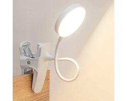 Draagbare Klem Lamp – Mini Leeslamp – Lezen in Bed – 3 Kleurstanden – 12 x 8 x 36 cm
