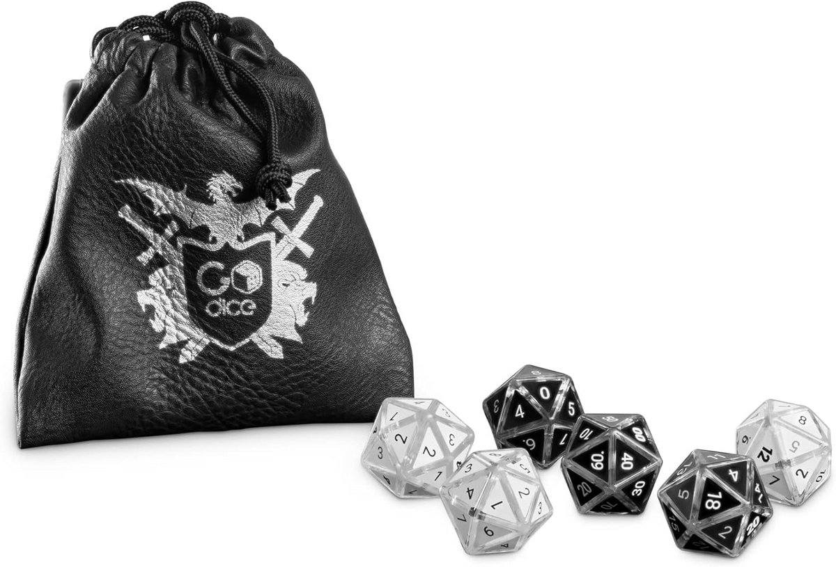Set van 6 Verbonden RPG Dobbelstenen Voor D&D en Online Gaming