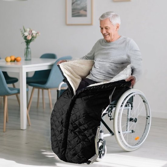 Warme en Dikke Universele Voetenzak voor Rolstoelen - Winddicht Zwart van Merkloos — afbeelding 5