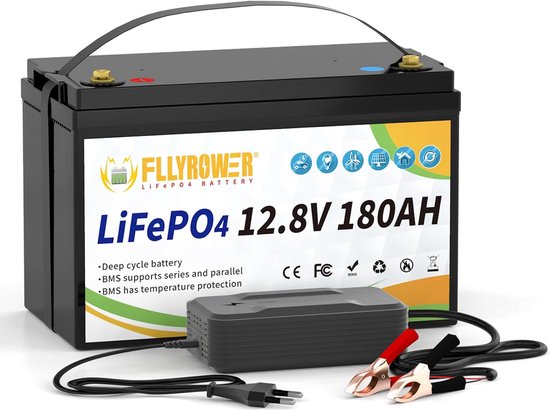 Krachtige 12V 180Ah LiFePO4 Accu met Lange Levensduur voor Boot en Camper