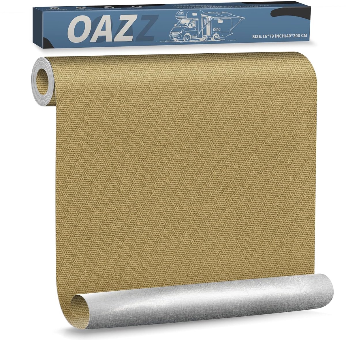 Zelfklevend Stof - Reparatiedoek Textiel - Meubel Reparatie - Waterbestendig en Duurzaam - 40x200cm - Khaki