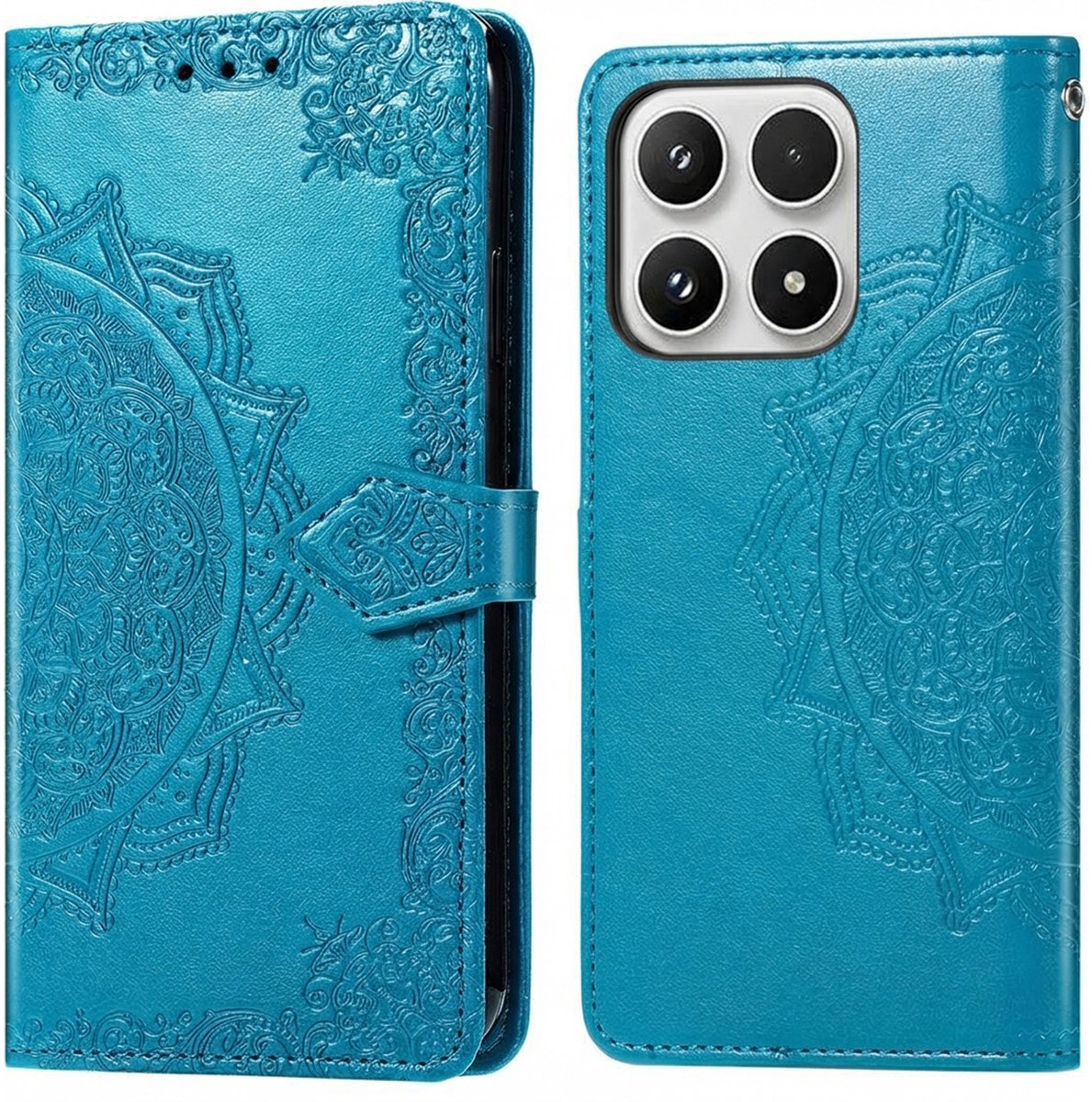 imoshion Hoesje - Geschikt voor Xiaomi 17 - Mandala Bookcase - Turquoise