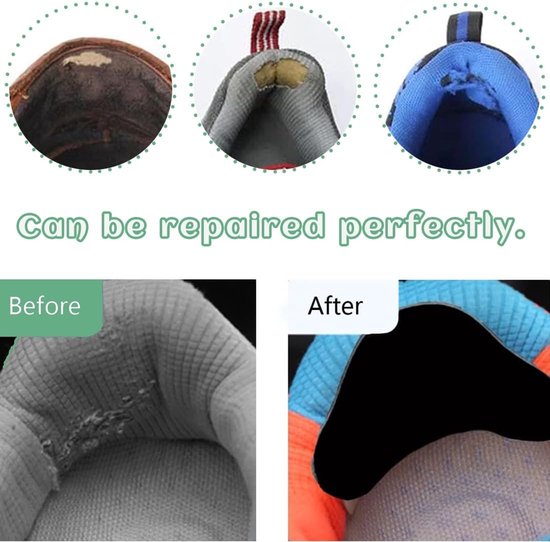 Turnschoenen Reparatie Set: 8 Stuks Pleisters en Hiellijm voor Schoengaten van Merkloos — afbeelding 4