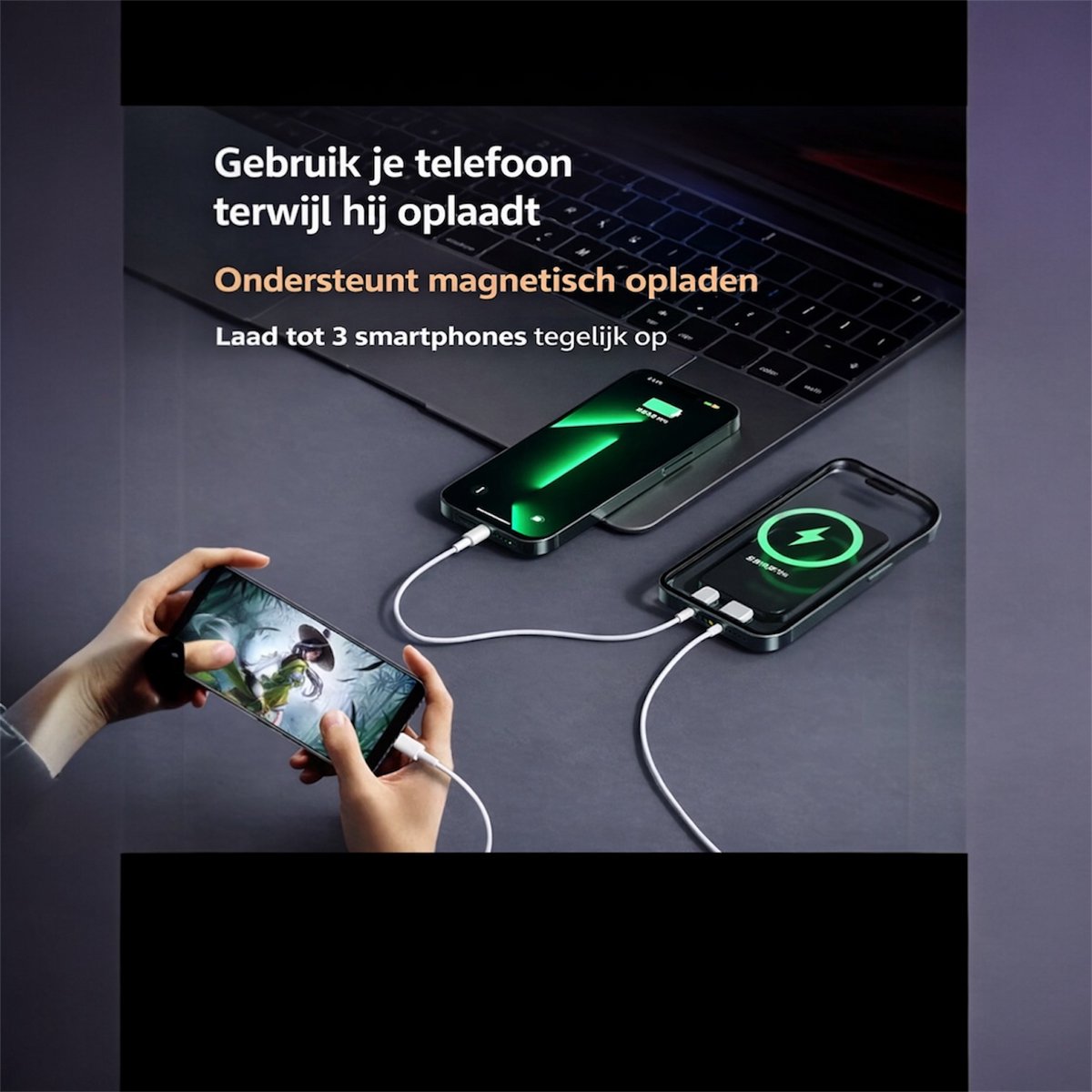 XL E-Mobility Evy24 Powerbank 10000mAh Magnetisch Draadloos - afbeelding 3