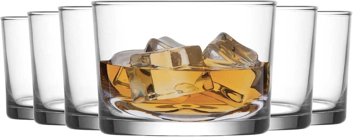 Set van 6 Whiskeyglazen 240ml - Stijlvolle Tumblers