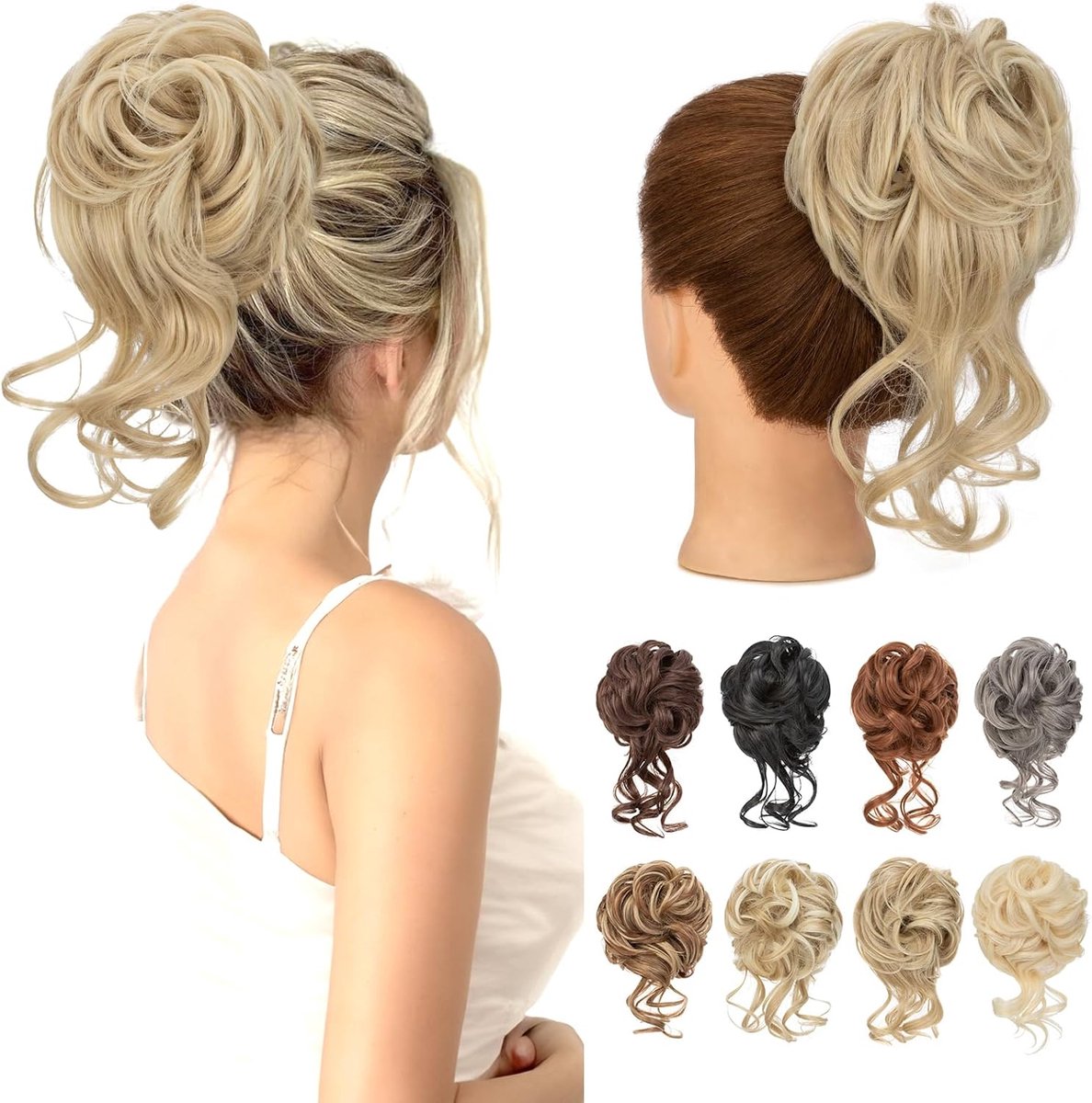 Natuurlijke Rommelige Kapsel met Clip - Synthetisch Haarstuk voor Volume en Pony