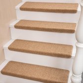 casa pura Sisal trapmatten, 15 stuks, 100% natuurlijke vezels, 2 maten, veilige grip op je trap, rechthoekig, 65 x 24 cm, met lip, naturel casa pura Sisal trapmatten, 15 stuks, 100% natuurlijke vezels, 2 maten, veilige grip op je trap, rechthoekig, 65 x 24 cm, met lip, naturel