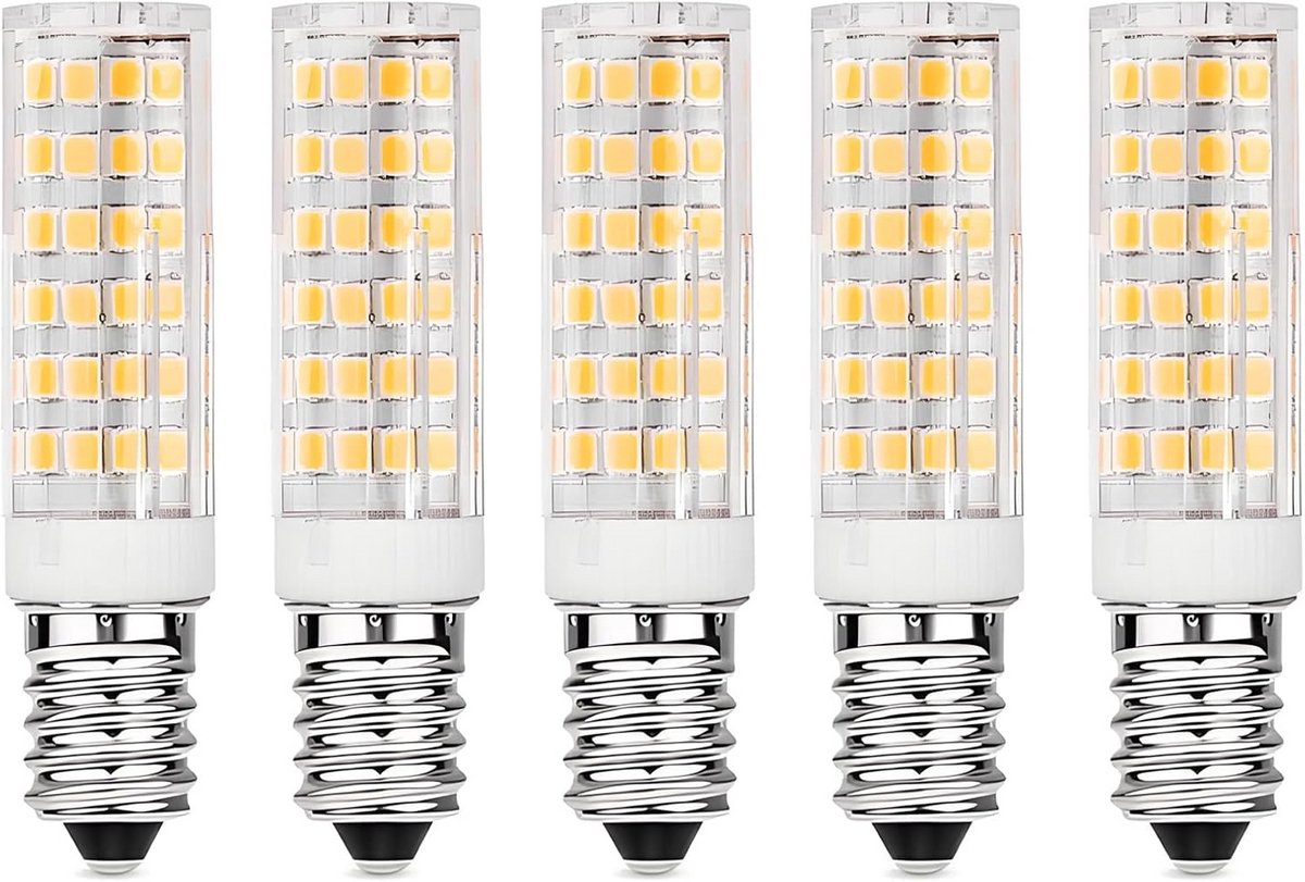 E14 LED Lamp voor Afzuigkap en Koelkast 7W Warm Wit 3000K - 5 Stuks