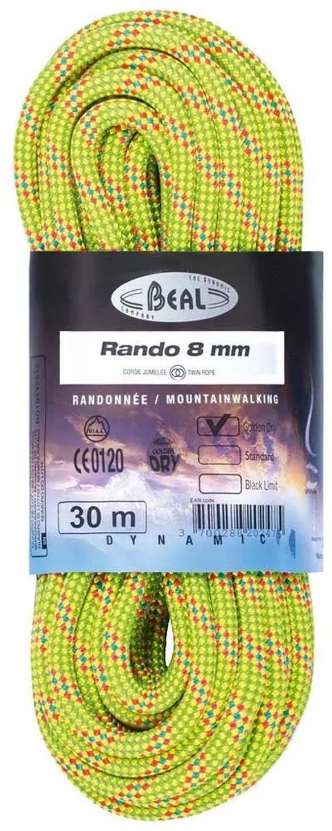 Beal Rando Golden Dry 8 Mm Touw Geel 20 m
